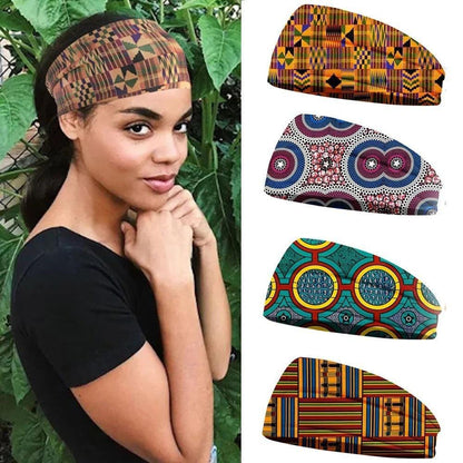 African Geometric Floral Print Headscarf - HEPSIBAH SHOP