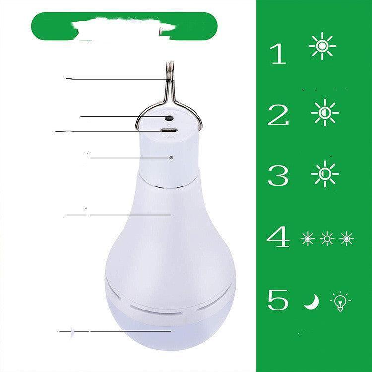 Solar Rechargeable Bulbs Night Market Lights Stand Lights Tent Lights LED Power Outage Emergency Lights - HEPSIBAH SHOP