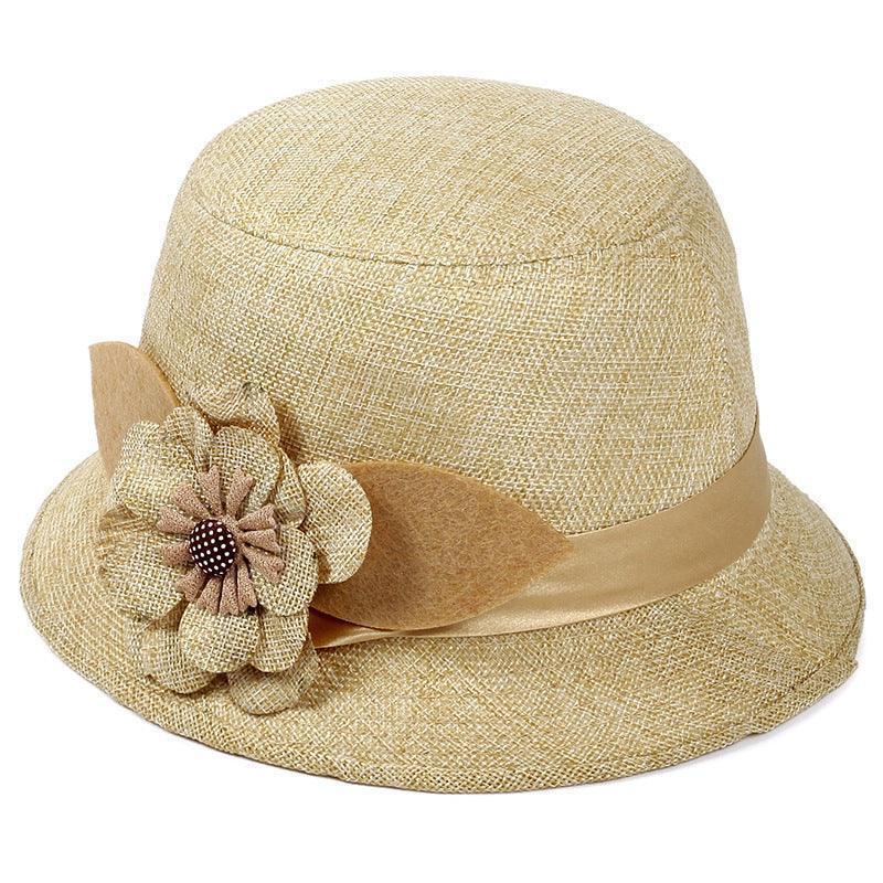 Middle-aged And Elderly Ladies Hats Hemp Bowl Hat - HEPSIBAH SHOP