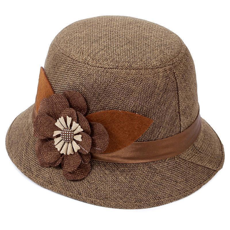 Middle-aged And Elderly Ladies Hats Hemp Bowl Hat - HEPSIBAH SHOP