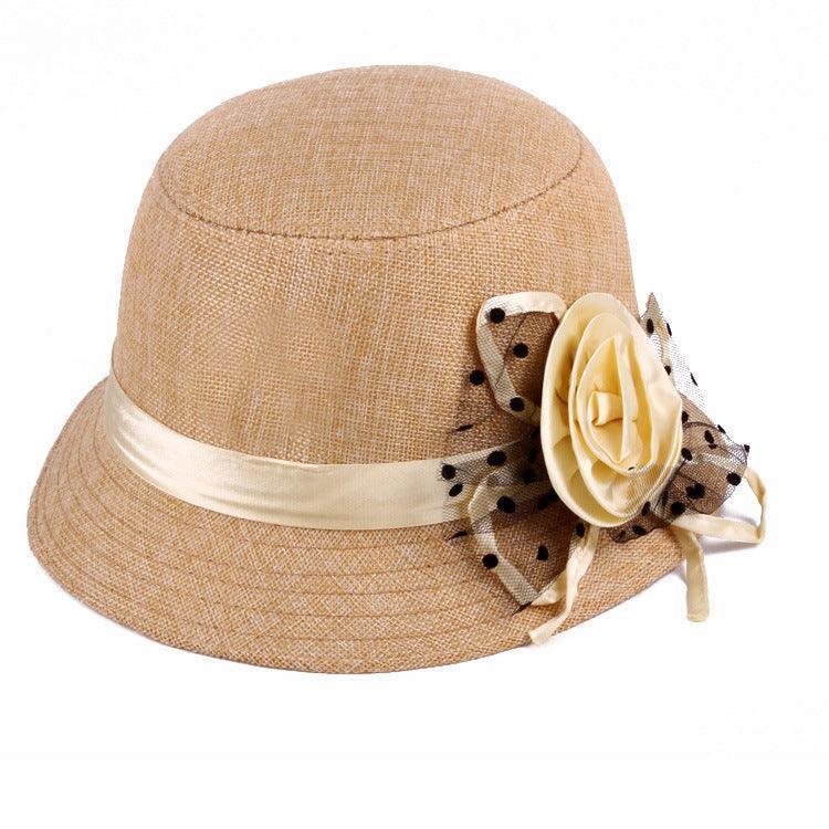 Middle-aged And Elderly Ladies Hats Hemp Bowl Hat - HEPSIBAH SHOP