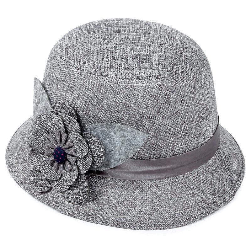 Middle-aged And Elderly Ladies Hats Hemp Bowl Hat - HEPSIBAH SHOP