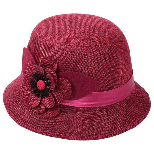 Middle-aged And Elderly Ladies Hats Hemp Bowl Hat - HEPSIBAH SHOP