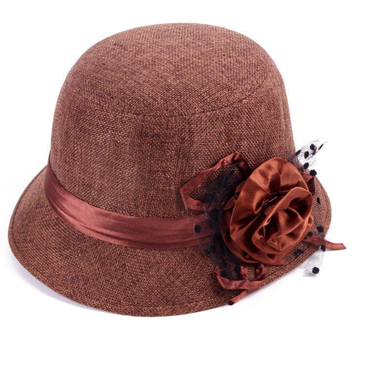 Middle-aged And Elderly Ladies Hats Hemp Bowl Hat - HEPSIBAH SHOP