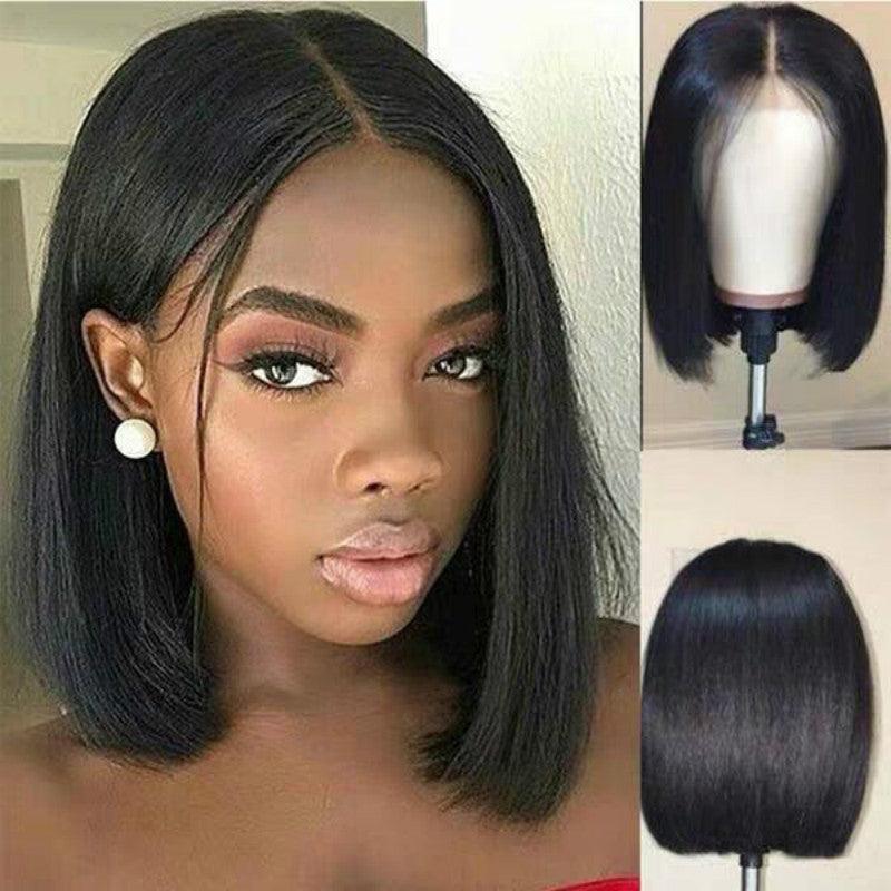 Wig Women Short Human Hair Wigs Bob Brazilian Black Women Remy - HEPSIBAH SHOP