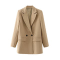 Simple And Loose Double-breasted Suit Jacket - HEPSIBAH SHOP