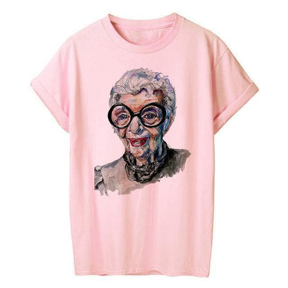 Woman Head Print Short Sleeve Round Neck Short Sleeve T-shirt - HEPSIBAH SHOP