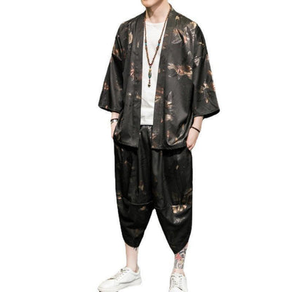 Ice Silk Digital Printing Fashion Retro Suit Jacket - HEPSIBAH SHOP