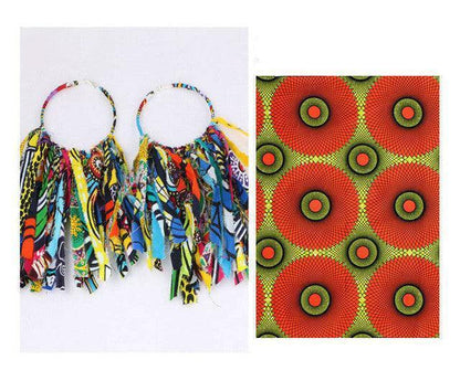 African Tassel Earrings African ethnic print Ankara Earrings - HEPSIBAH SHOP