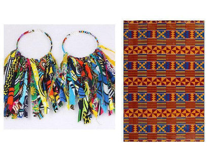 African Tassel Earrings African ethnic print Ankara Earrings - HEPSIBAH SHOP