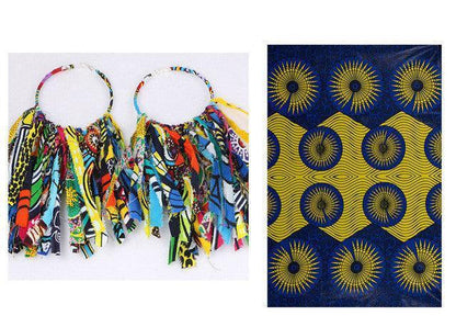 African Tassel Earrings African ethnic print Ankara Earrings - HEPSIBAH SHOP