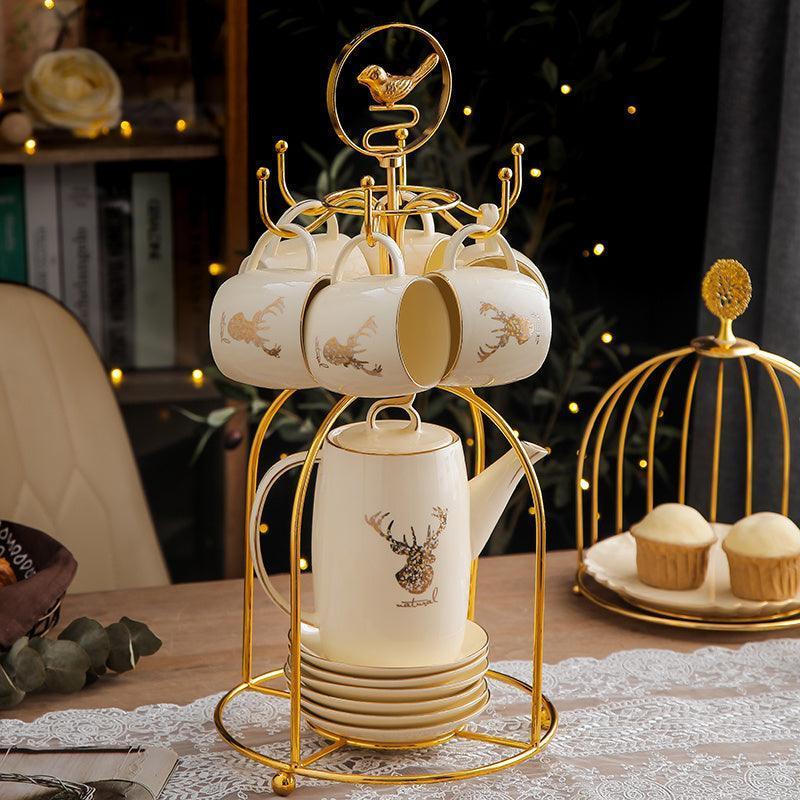 European Style Elk Bird Luxury Tea Set - HEPSIBAH SHOP