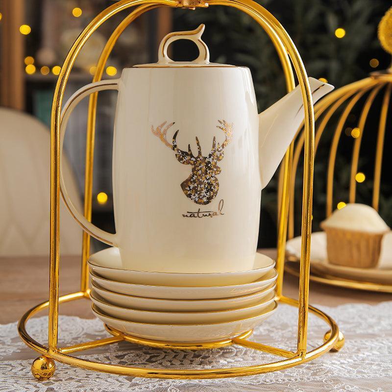 European Style Elk Bird Luxury Tea Set - HEPSIBAH SHOP