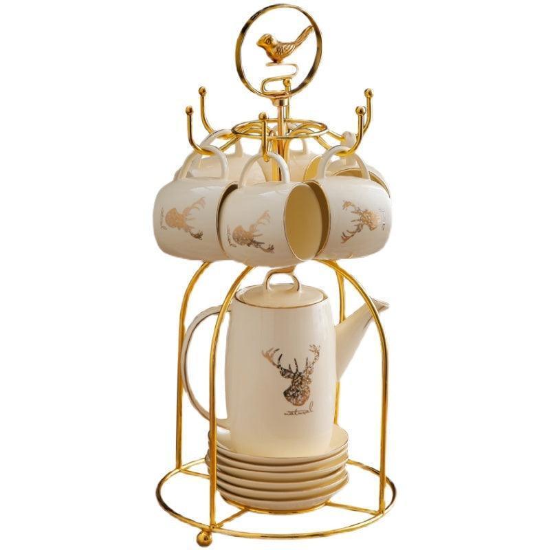 European Style Elk Bird Luxury Tea Set - HEPSIBAH SHOP