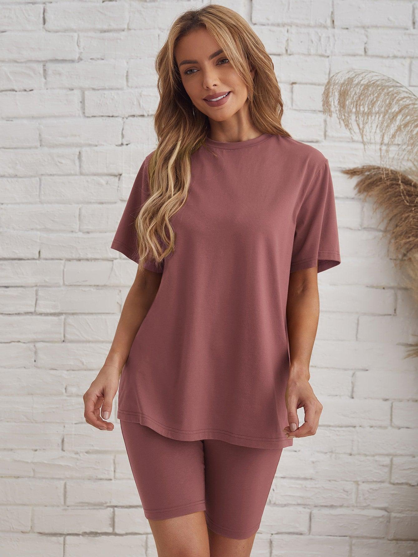 SHEIN LUNE Solid Tee