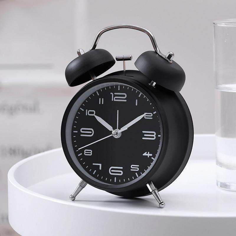 Creative Silent Metal Alarm Clock Burgundy - HEPSIBAH SHOP