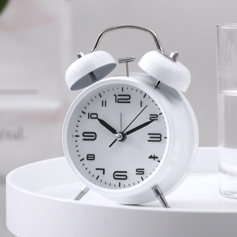 Creative Silent Metal Alarm Clock Burgundy - HEPSIBAH SHOP