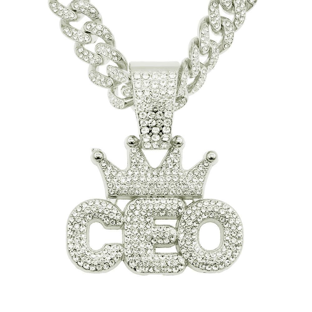 European Hip Hop Full Diamond Pendant Cuban Necklace - HEPSIBAH SHOP