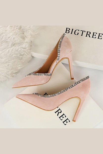 Suede hollow high heels - HEPSIBAH SHOP