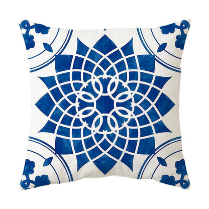 Blue Theme Simple Pattern Printed Pillowcase