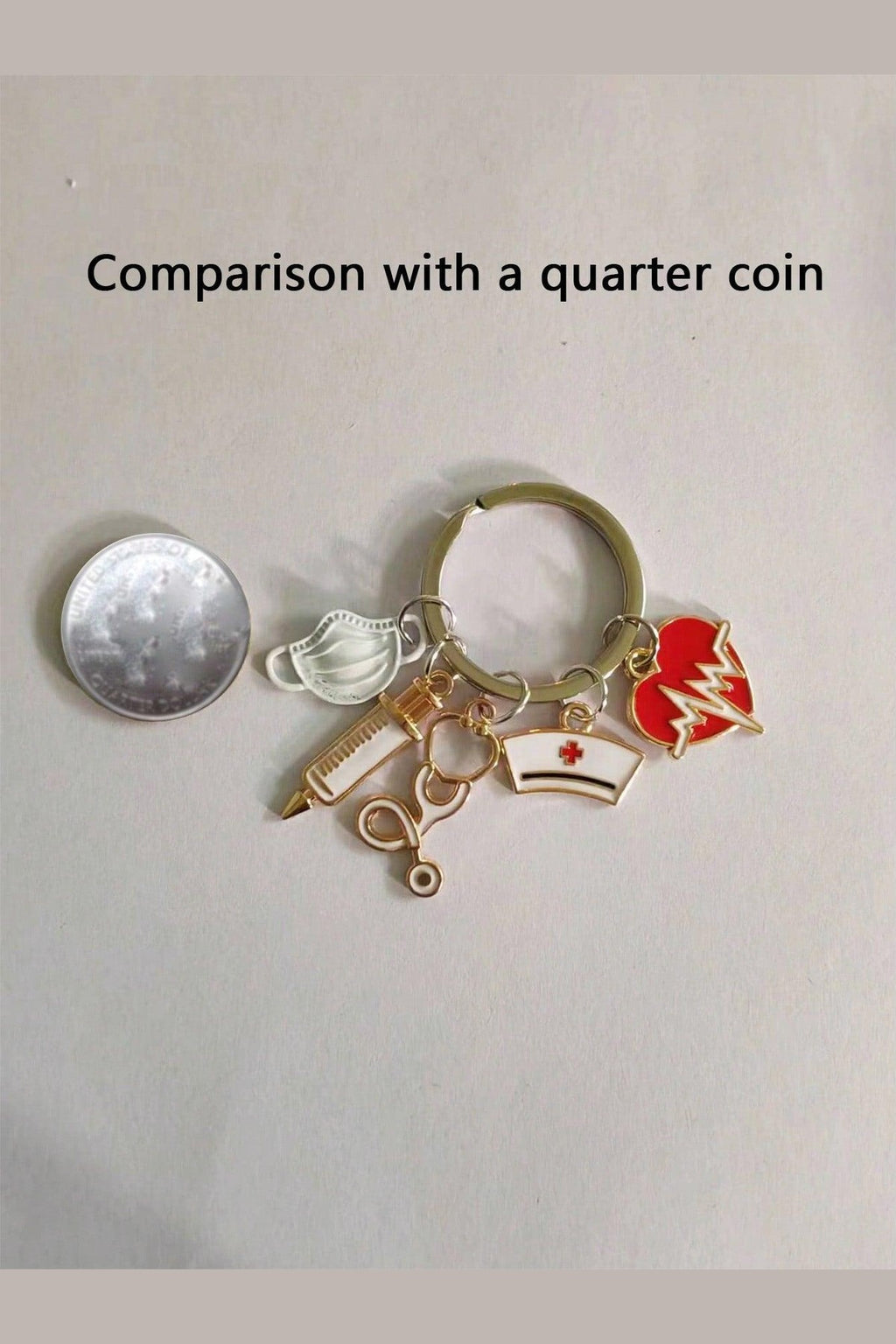 Nurse Doctor Key Ring Syringe Needle Stethoscope Key Ring Bag Accessories Bag Charms Gifts Valentine'S Day Stylish Trendy For Teen Girls Women College Students Teacher White-Collar Workers Rookies