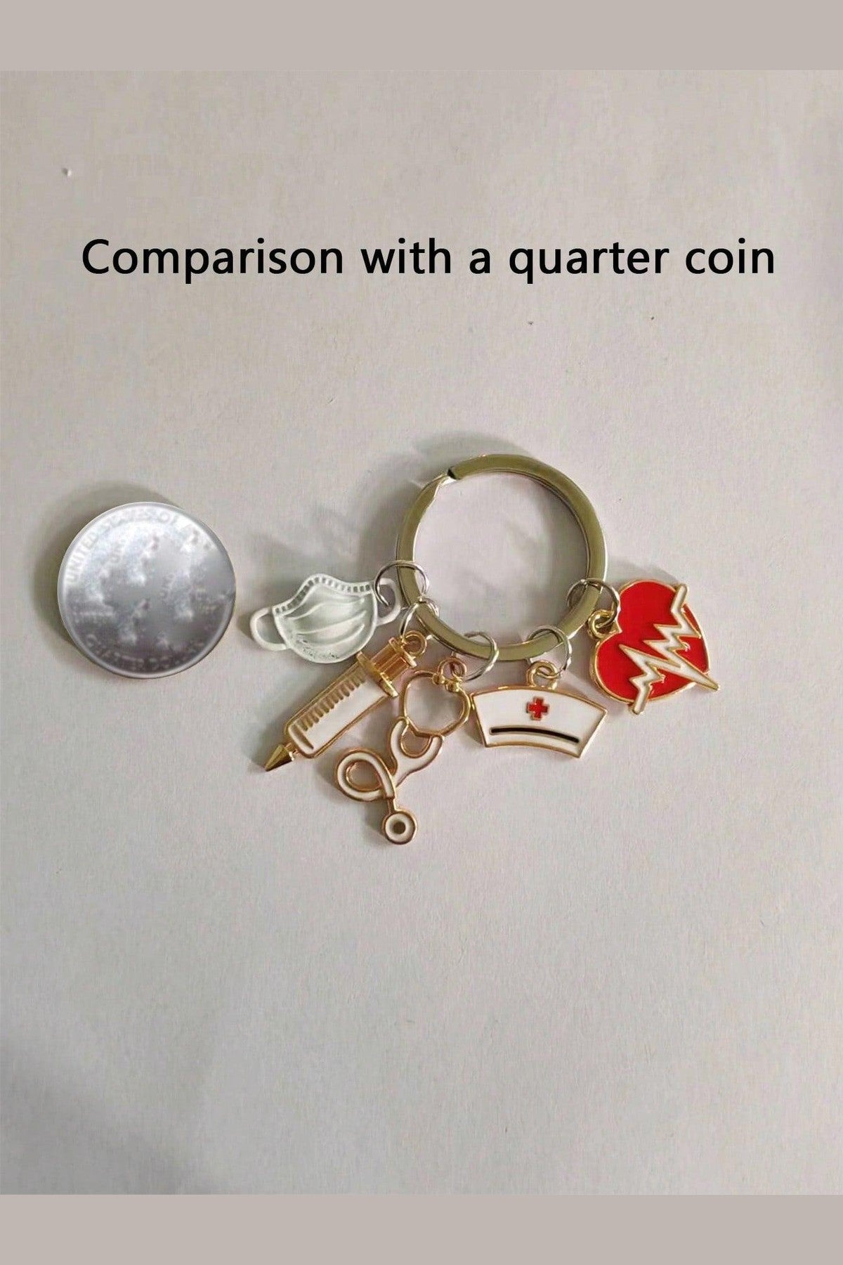 Nurse Doctor Key Ring Syringe Needle Stethoscope Key Ring Bag Accessories Bag Charms Gifts Valentine'S Day Stylish Trendy For Teen Girls Women College Students Teacher White-Collar Workers Rookies