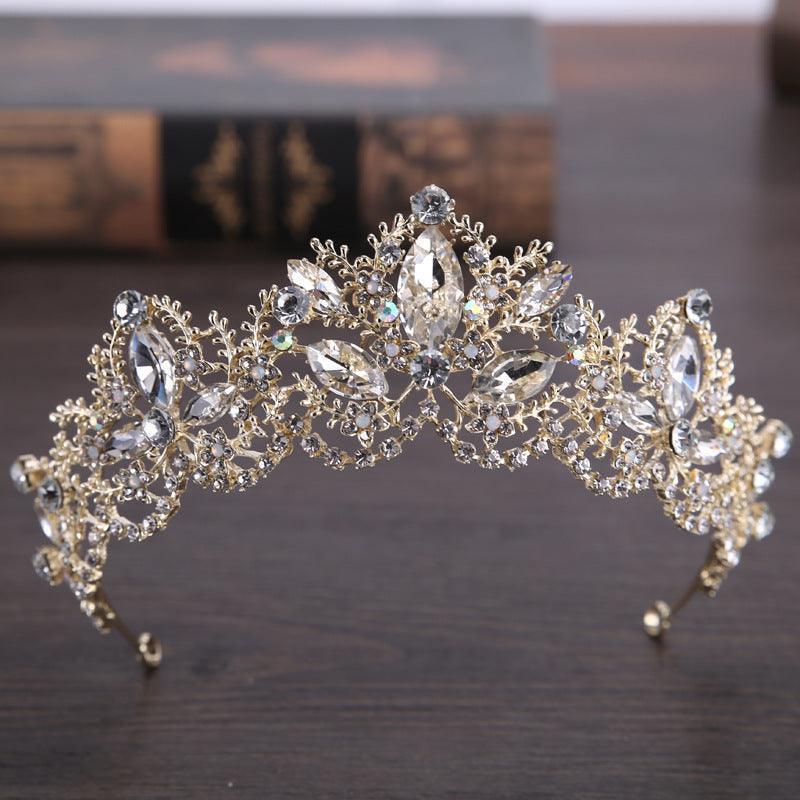 Baroque Luxury Crystal Bridal Crown Tiara - HEPSIBAH SHOP