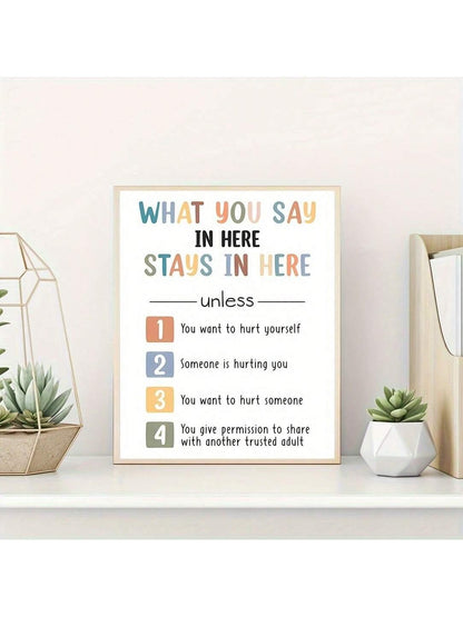 10 Pcs Frameless Care Mental Health Posters, Mental Health Matters Poster, Office Decor, Counseling Office Must Haves, School Counselor Supplies, Mental Health Gifts