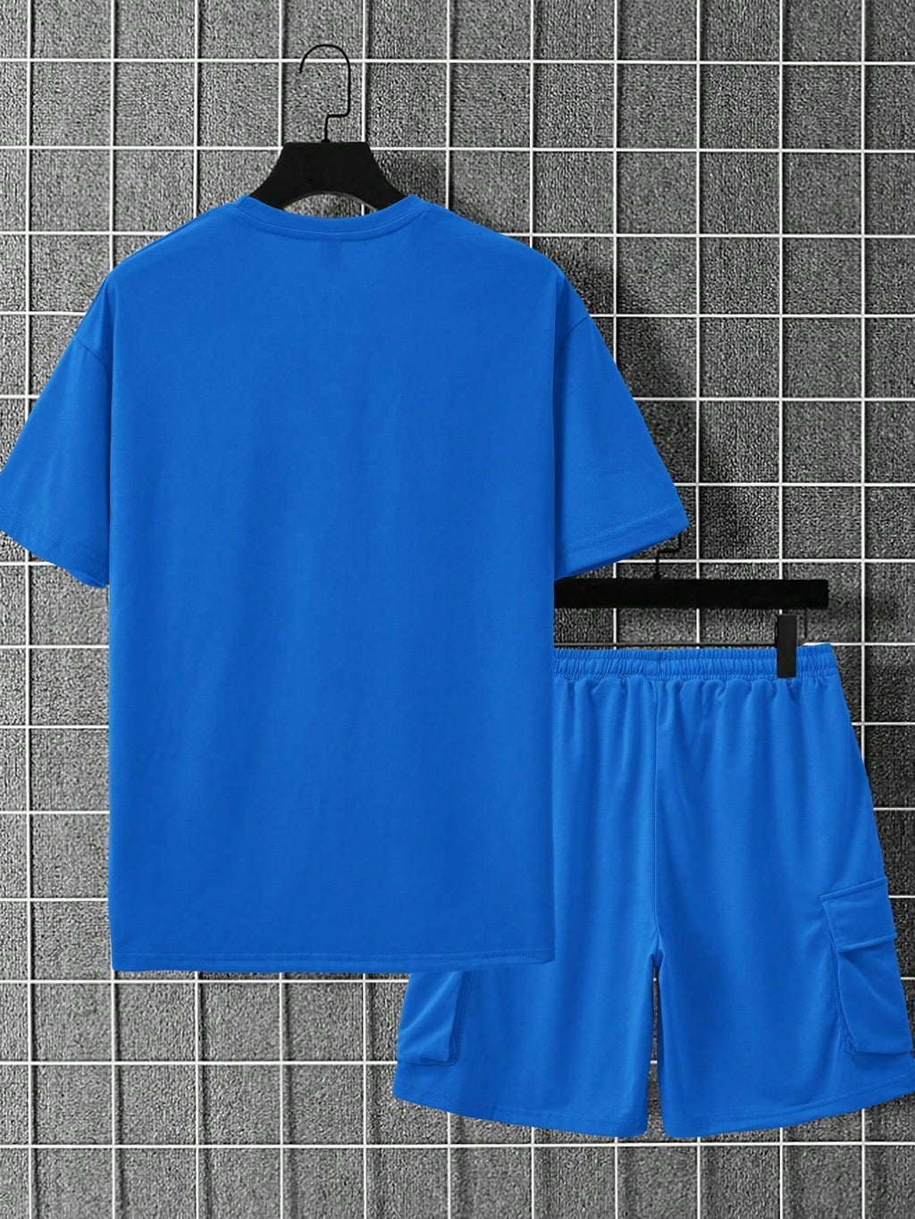 Manfinity Homme Men Plain Simple Daily Short Sleeve Two-Piece Set