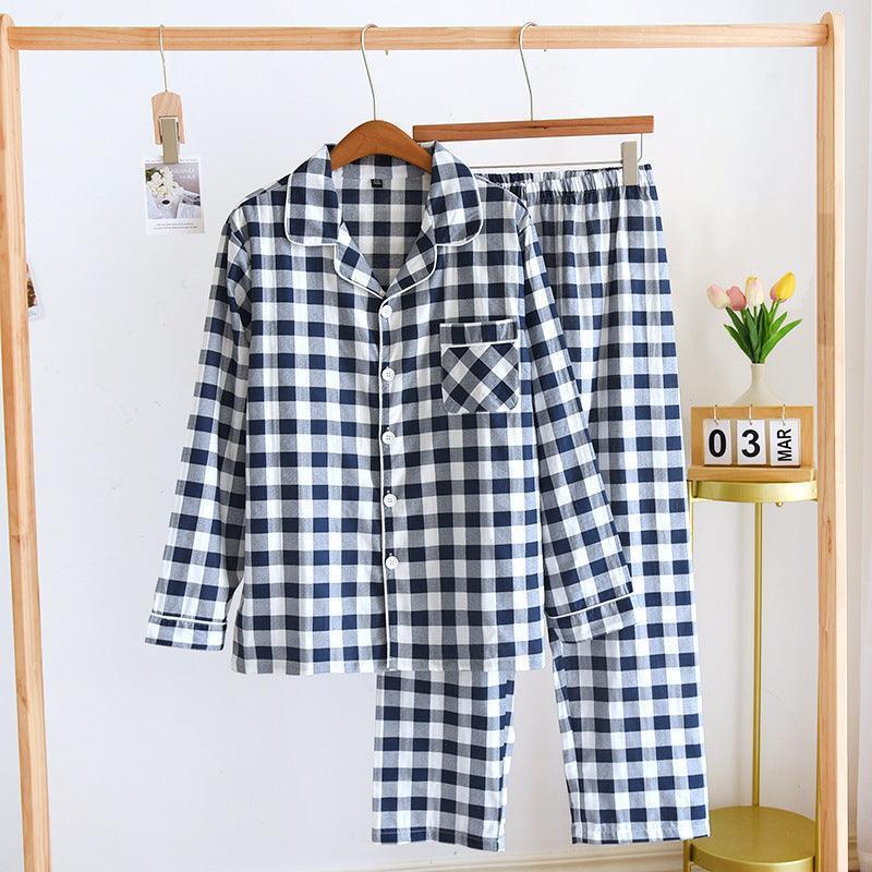 Couple's Cotton Long-sleeved Pajamas - HEPSIBAH SHOP