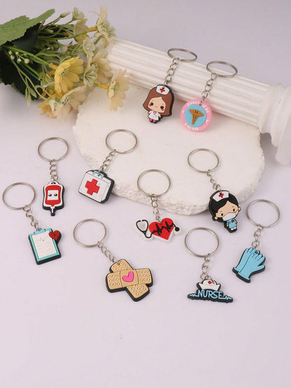 20pcs Medical Profession Nurse/Doctor Keychain DIY Gift For Friends