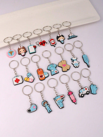 20pcs Medical Profession Nurse/Doctor Keychain DIY Gift For Friends