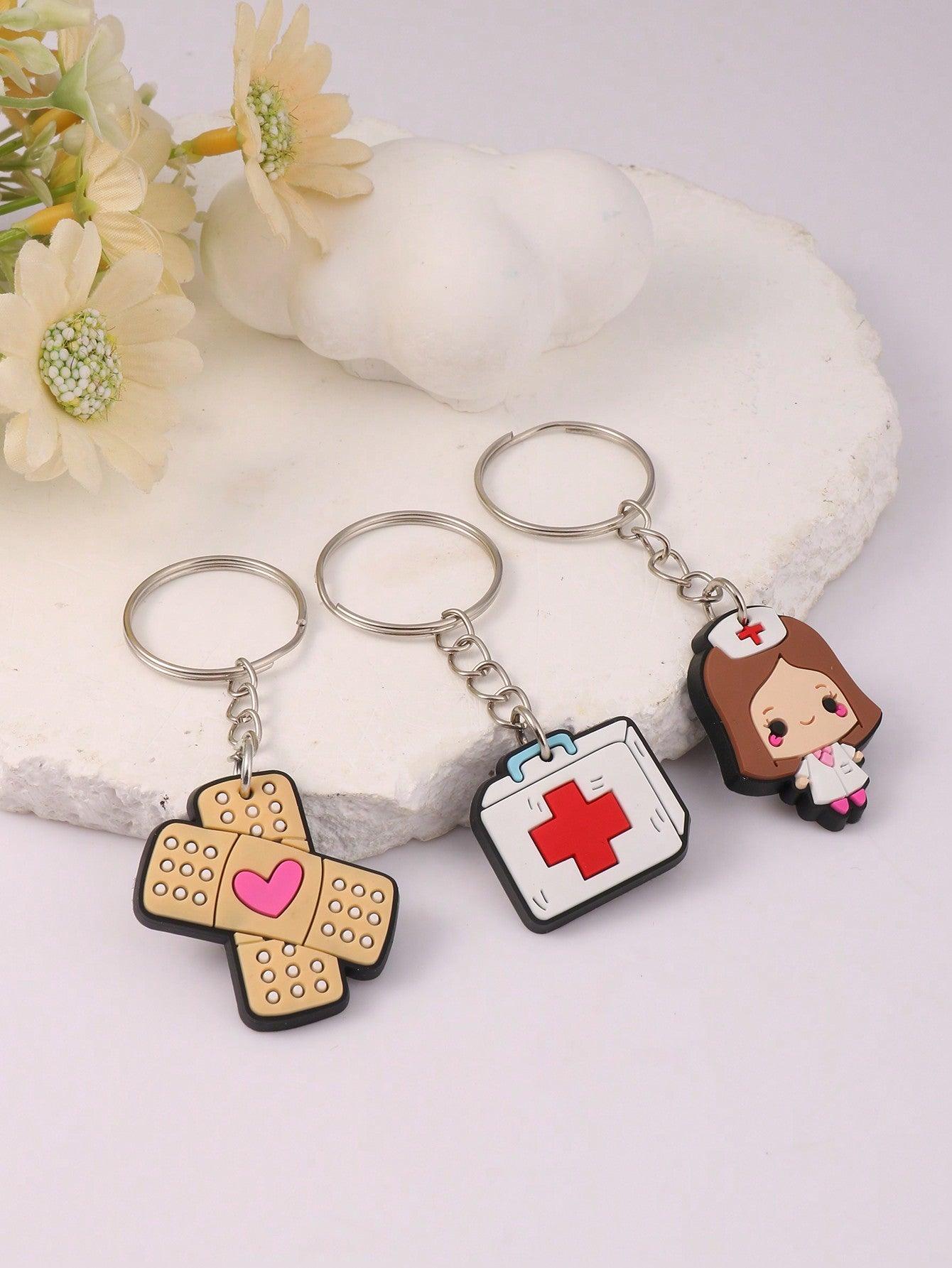 20pcs Medical Profession Nurse/Doctor Keychain DIY Gift For Friends