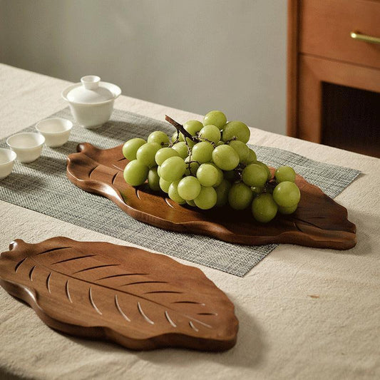 Pallet Wooden Chinese Tea Restaurant Baking Solid Wood Leaf Tray