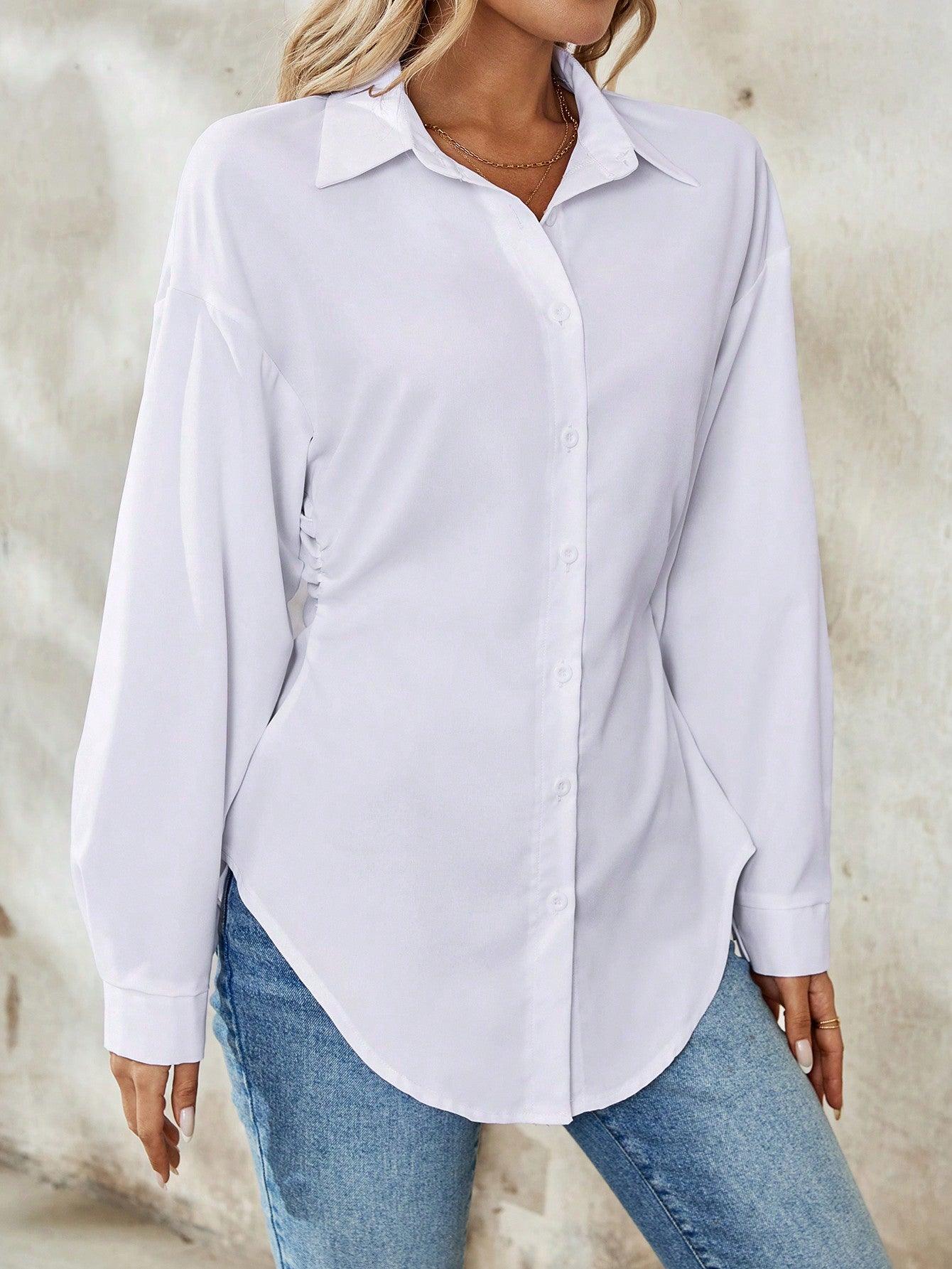 Pariaura Elegant Women's Long Sleeve Vacation Shirt