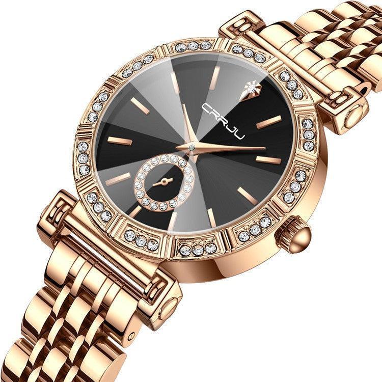 Women's Steel Belt Diamond-embedded Watch - HEPSIBAH SHOP