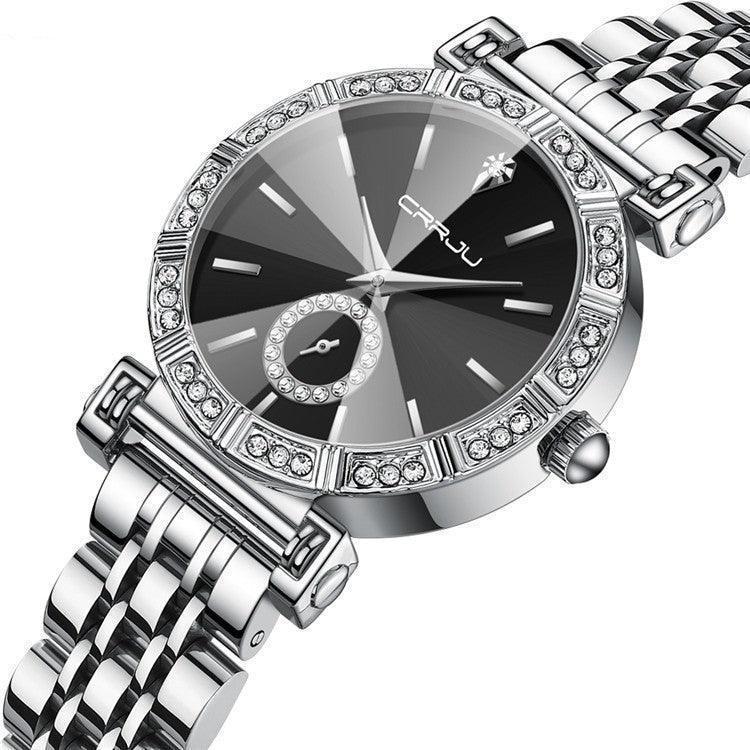 Women's Steel Belt Diamond-embedded Watch - HEPSIBAH SHOP