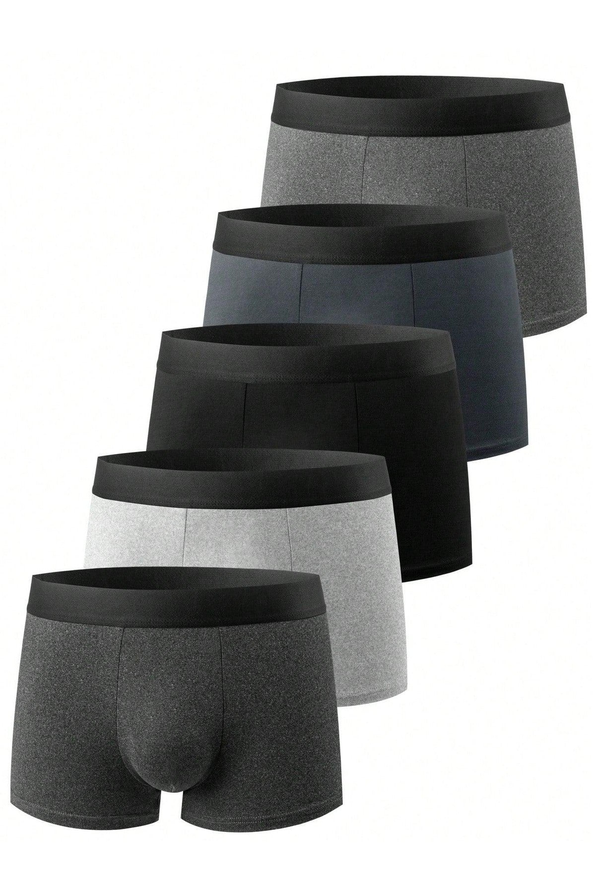 5pcs/Set Men's Breathable, Elastic Boxer Briefs
