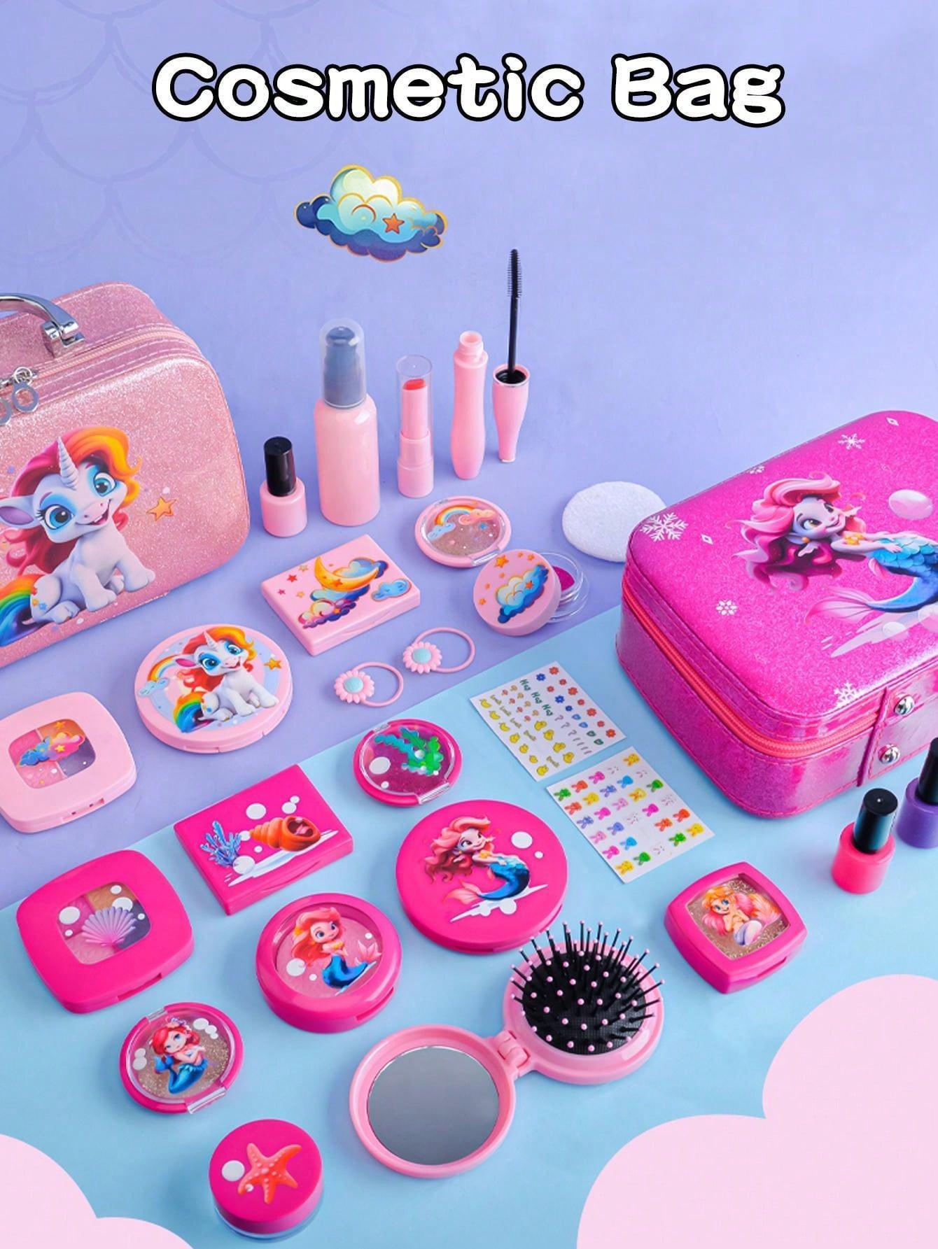 Kids Pretend Play Makeup Kit Toy (, Fake), Purse Organizer