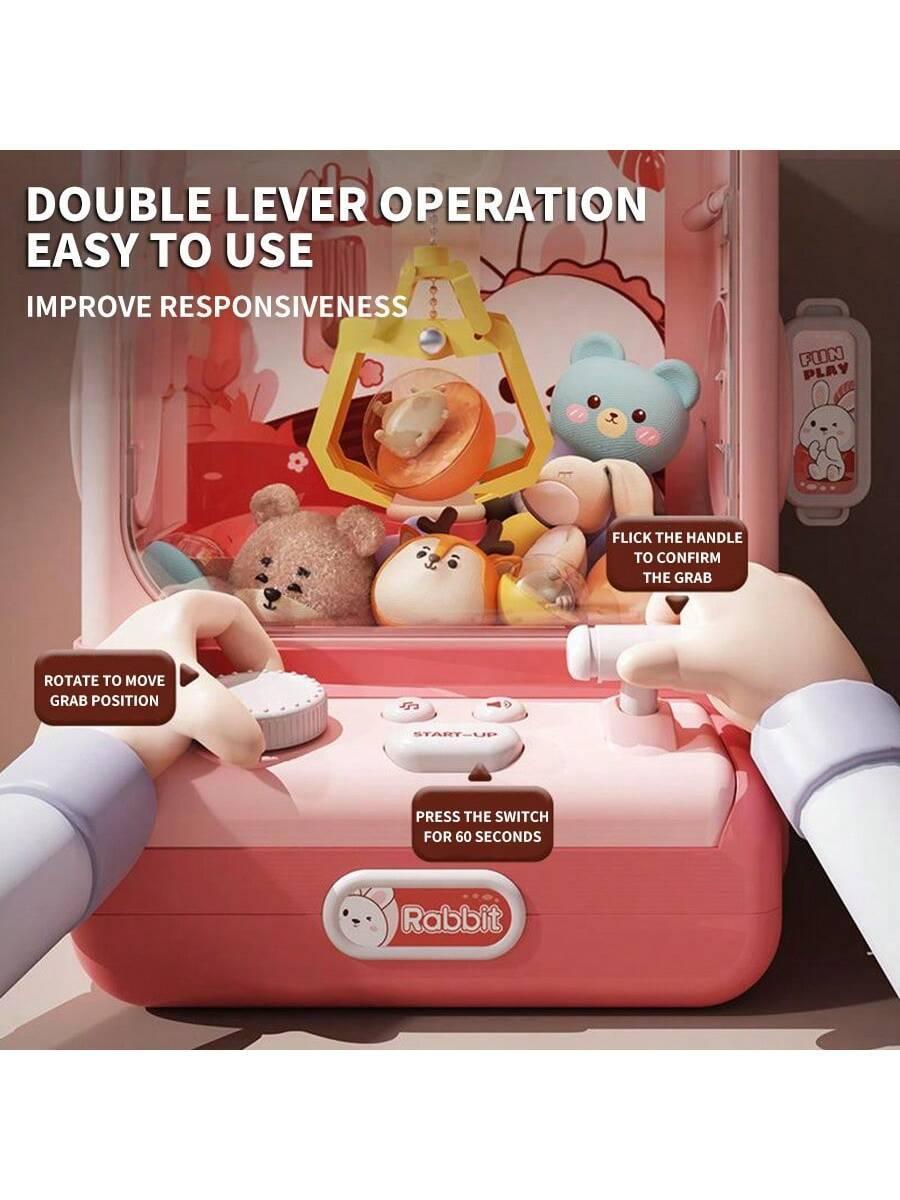 20pcs/Set Plush Doll Gashapon Capsule Machine (Includes Plush Dolls, Gashapon Balls, Game Coins) - Cute Rabbit/Bear/Dinosaur Characters - For Coin-Operated Doll Machine, Children's Birthday, Party, Christmas,