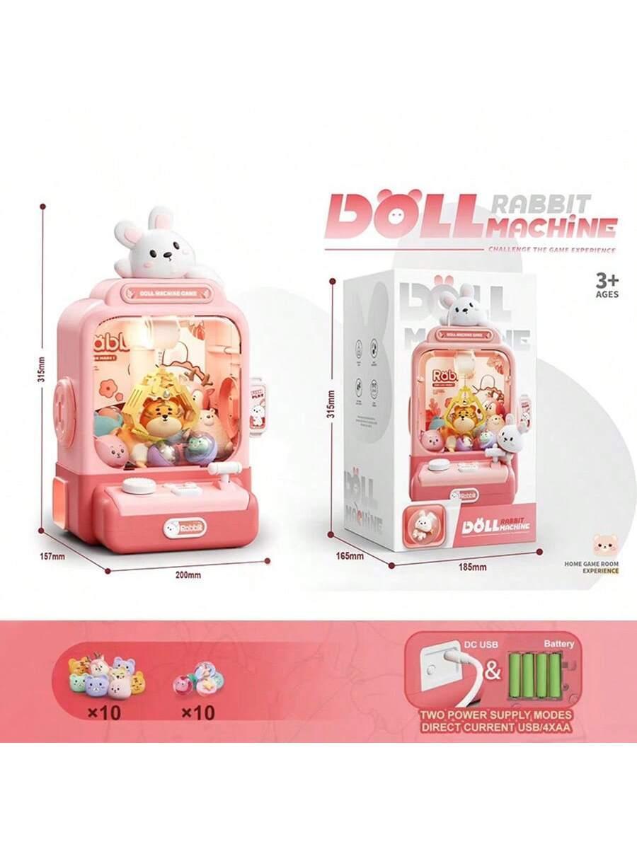 20pcs/Set Plush Doll Gashapon Capsule Machine (Includes Plush Dolls, Gashapon Balls, Game Coins) - Cute Rabbit/Bear/Dinosaur Characters - For Coin-Operated Doll Machine, Children's Birthday, Party, Christmas,