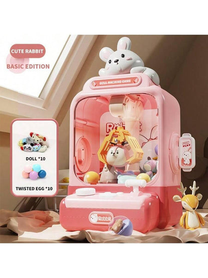 20pcs/Set Plush Doll Gashapon Capsule Machine (Includes Plush Dolls, Gashapon Balls, Game Coins) - Cute Rabbit/Bear/Dinosaur Characters - For Coin-Operated Doll Machine, Children's Birthday, Party, Christmas,