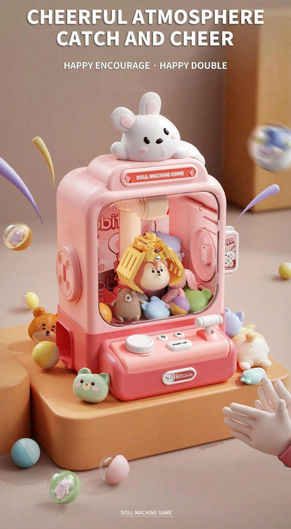 20pcs/Set Plush Doll Gashapon Capsule Machine (Includes Plush Dolls, Gashapon Balls, Game Coins) - Cute Rabbit/Bear/Dinosaur Characters - For Coin-Operated Doll Machine, Children's Birthday, Party, Christmas,