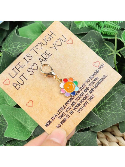 1/2pcs Sunflower Pocket Hug, Holiday Gift, Birthday Gift, Encouragement Note Cards, Unique Birthday, Back To School, Halloween, Christmas Gifts, Miss You Treasures, Thank You Keychain Gifts For Women Men Leaving Gifts Nurse Teacher Mentor