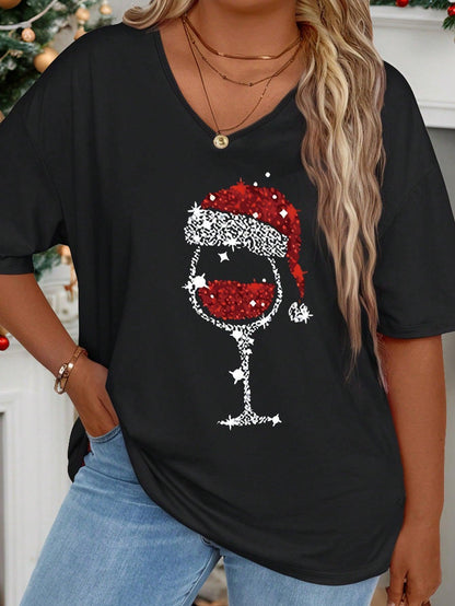 V-Neck Long Sleeve Fashion Wine Glass