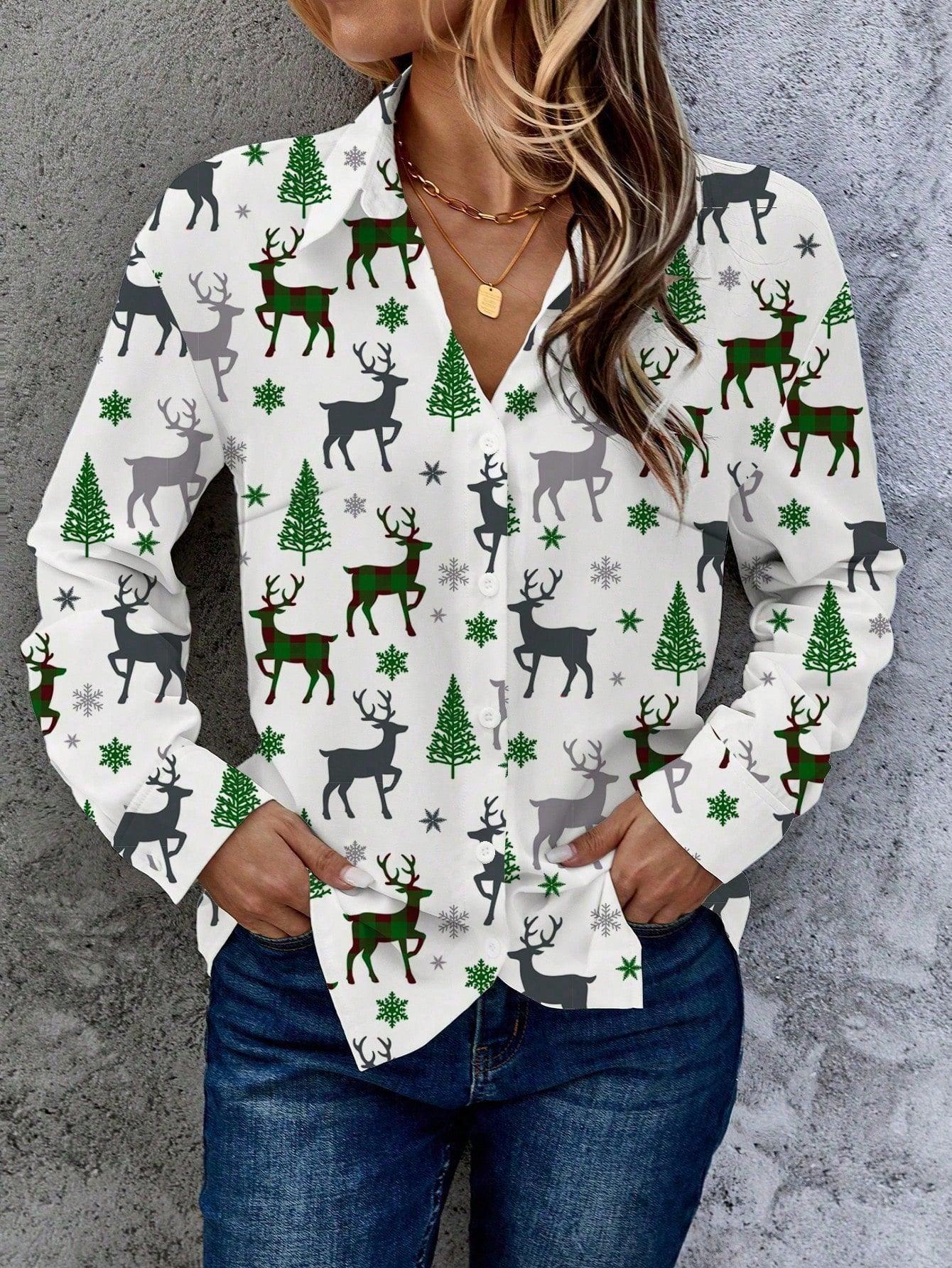 EMERY ROSE Plus Size Women Reindeer