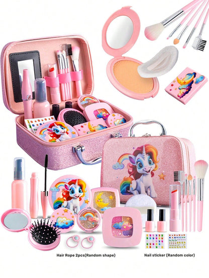 Kids Pretend Play Makeup Kit Toy (, Fake), Purse Organizer