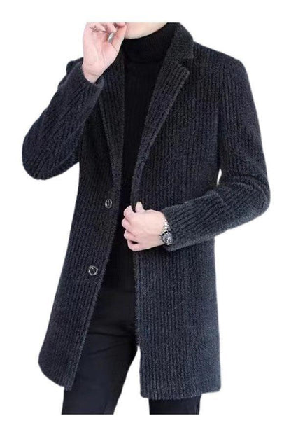 Men's Duster Slim-fit Woolen Coat - HEPSIBAH SHOP