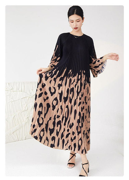 Women's Fashion Leopard Print Pleated Skirt - HEPSIBAH SHOP