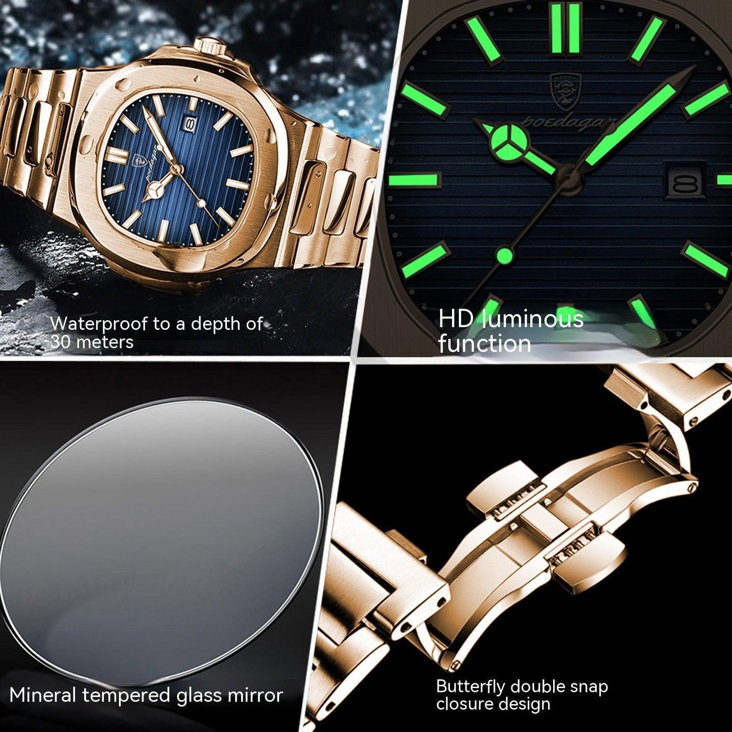 Ultra-thin Waterproof Luxury Quartz Watch - HEPSIBAH SHOP